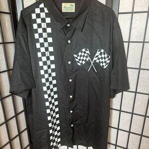 Rayaura Hawaiian Men's Button-Up Racing Shirt Size XXL